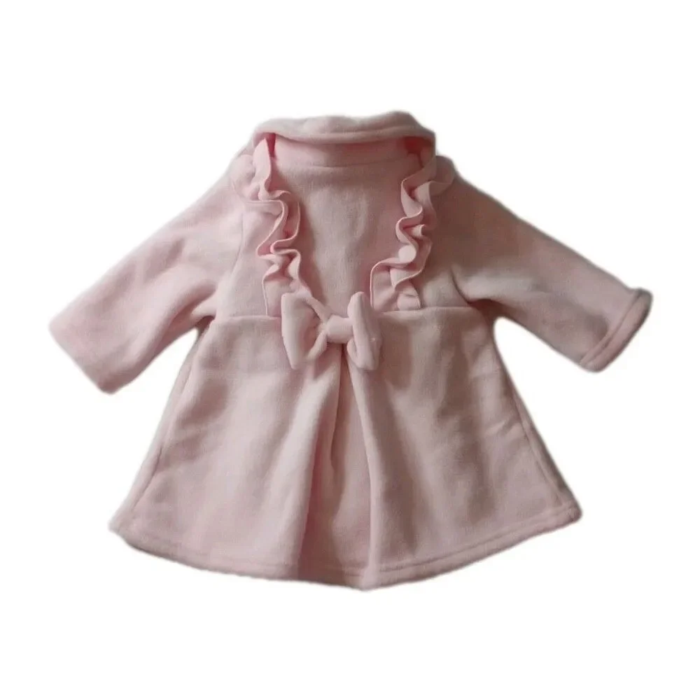 Goodlad Pink Fleece Pea Coat sz 6-9M Girls Infant Baby